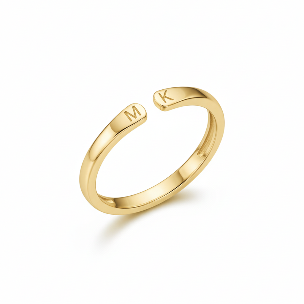 アクセサリー POINTLESS JOURNEY INITIAL RING - GOLD Journey Ring Set